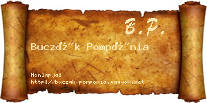 Buczák Pompónia névjegykártya
